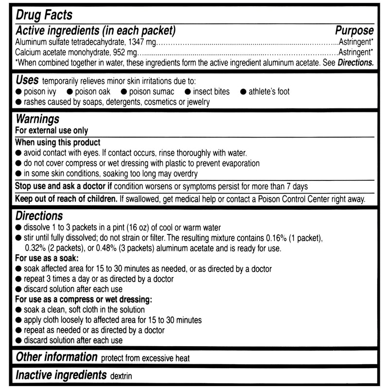 Domeboro Medicated Soak Rash Relief (Burow’s Solution), 12 Powder Packets (Pack of 2) 0.09 Ounce (Pack of 24) - NewNest Australia