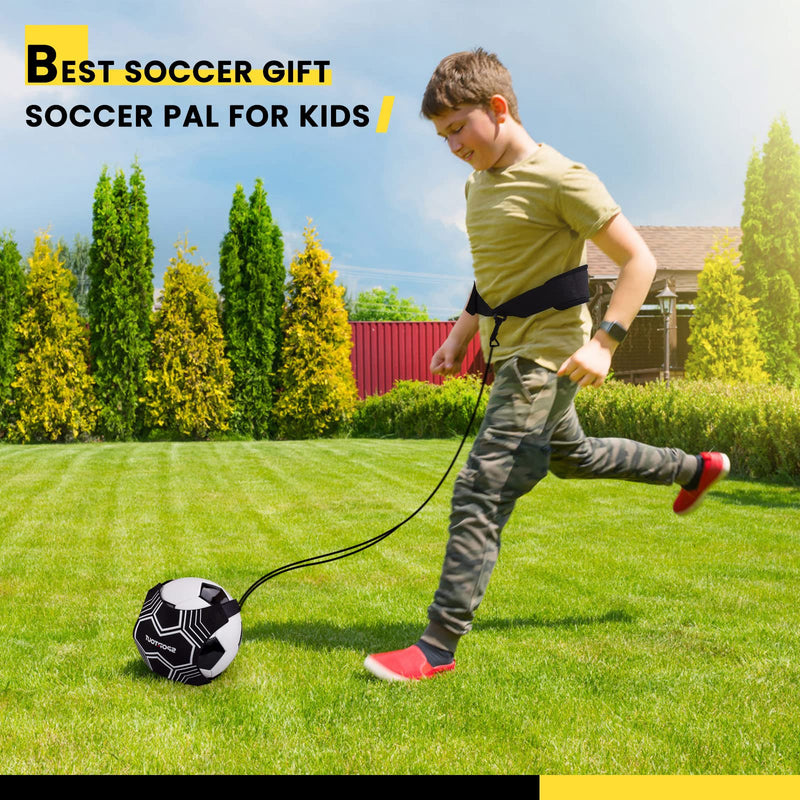 Sportout Kick Trainer, Soccer /Volleyball Training Equipment for Kids Adults, Solo Soccer Practice Training Aid, Soccer Pal Perfect for Football Skills Improvement white - NewNest Australia