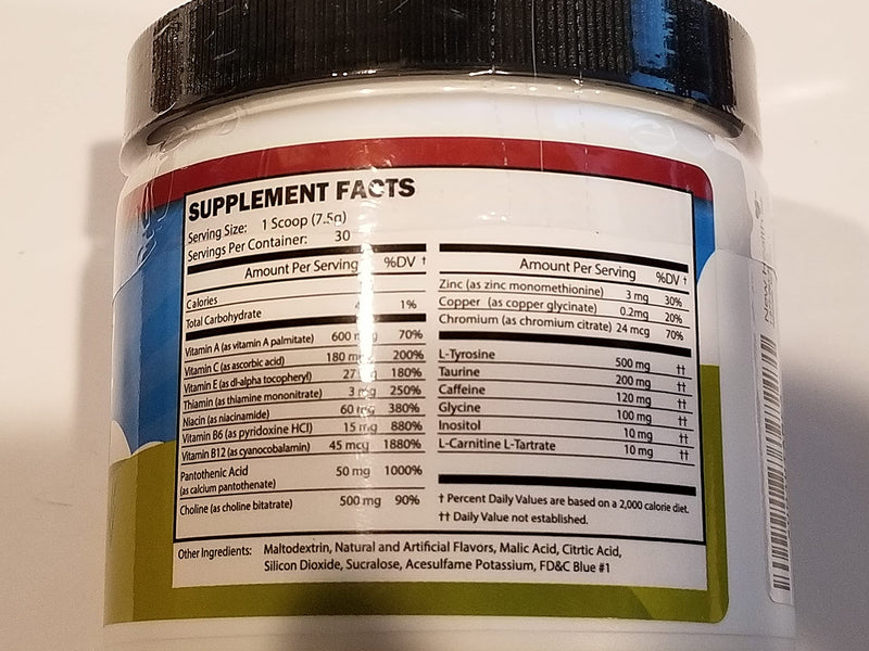 Morning Buzz Sports Energy Drink Mix by New Health, Pre Workout, Sports Nutrition Drink, Supports Lasting Energy, Endurance, Mental Clarity, and Metabolism, 8 Ounce Powder, 30 Servings(Blue Raspberry) Blue Raspberry - NewNest Australia