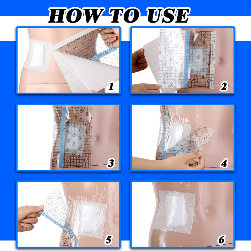 Peritoneal Dialysis Shower Protector Waterproof Transparent Dressing Wound Cover Bandage Tape for Swimming Post Surgical Scar Therapy Tattoo Dressings, 7.87 x 7.87 Inches (25) 25 - NewNest Australia