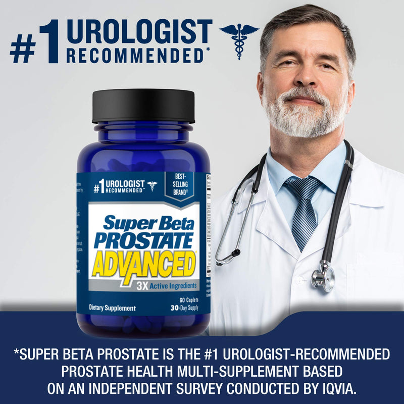Super Beta Prostate Advanced Prostate Supplement for Men – Reduce Bathroom Trips, Promote Sleep, Support Urinary Health & Bladder Emptying. Beta Sitosterol not Saw Palmetto. (60 Caplets, 1-Bottle) - NewNest Australia