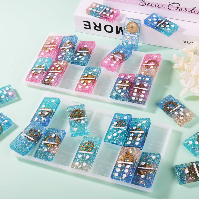 LET'S RESIN Domino Resin Molds, Double 6 Domino Mold Standard Size, Glossy Domino Molds for Resin Casting, Silicone Dominoes Molds for Epoxy Resin, UV Resin ,Shiny & No Scratches & Durable - NewNest Australia