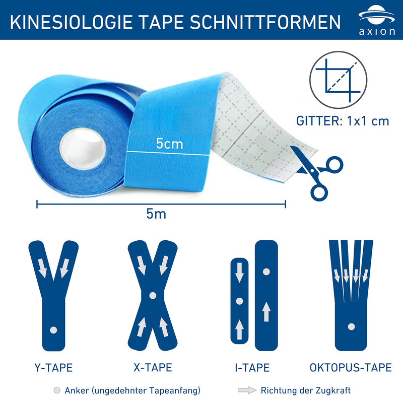 Axion Kinesiology Tapes 6 Rolls Mixing Set | Waterproof ‚ Skin-Friendly ‚ Elastic ‚ Self-Adhesive Fitness Bandage | Physio Tape Ideal For Sports & Everyday Use - Axion - NewNest Australia