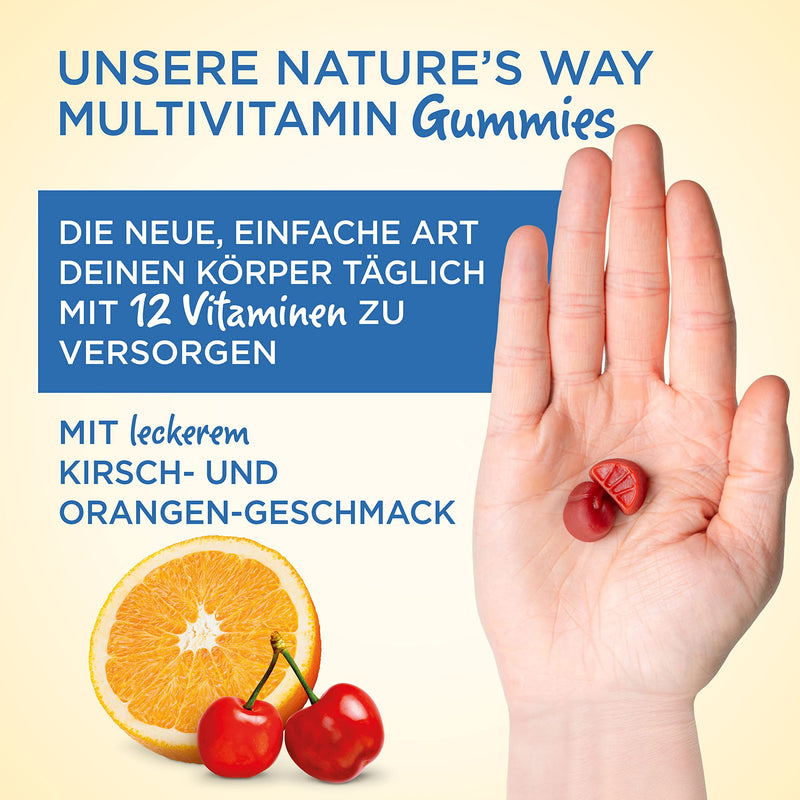 Nature'S Way Men'S Multivitamin Gummies - Az Vitamins For Men High Dosage - Strengthen Immune System Adults With Vitamins D3 B6 B12 Zinc Selenium Folic Acid - Vegetarian Vitamin Gummy Bears - 60 Pieces - NewNest Australia