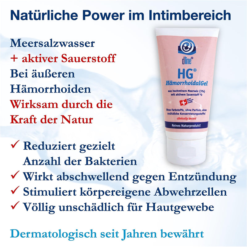 Dline Hg Hemorrhoidal Gel Anti Itching | Natural Power Without Regrets | 50Ml Tube | For Itching, Burning, Pain In The Intimate Area | Hemorrhoid Cream / Hemorrhoid Ointment / Supplement To - NewNest Australia