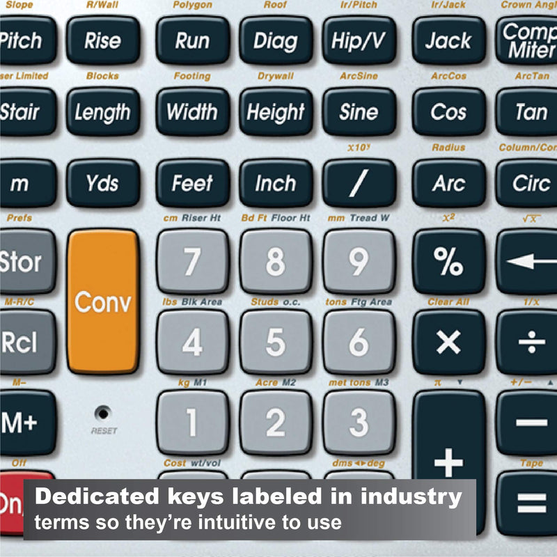 Calculated Industries 44080 Construction Master Pro-Desktop Advanced Construction Math Feet-Inch-Fraction Calculator with Trig Tool for Architects, Estimators, Contractors, Builders and Remodelers Pack of 1 - NewNest Australia