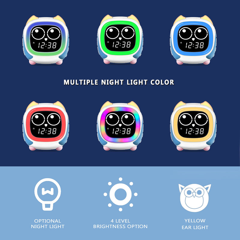Addo Cks912 Children'S Alarm Clock, Light Alarm Clock, Sunrise/Sunset Simulation Bedside Lamp, Grow Children'S Clock Trainer, White Noise Sleep Sounds Alarm Clock Owl Itoma - NewNest Australia