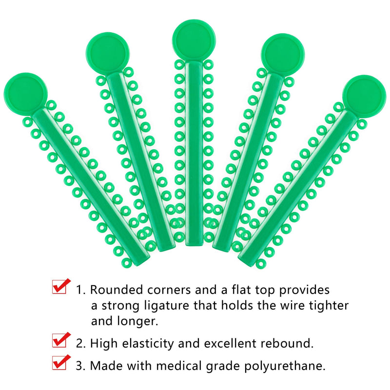 LOVEWEE Dental Orthodontic Ligature Ties and Orthodontic Ligature Gun Tools Teeth Orthodontic Ligature Ring Rubber Bands Multi-Color(1040 Pcs/Bag) - NewNest Australia