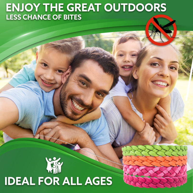 Tanness 12 Pack Woven Mosquito Repellent Bracelet | Non-Toxic Outdoor Bug Repellent Wristbands | Deet-Free Insect Repellent Bands | Waterproof Camping Accessories for Kids, Baby and Adults Solid - NewNest Australia