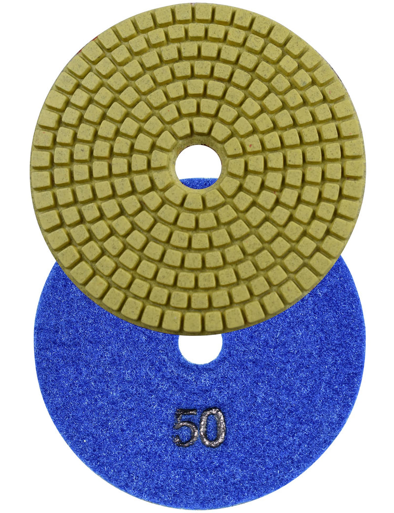 Konfor Diamond Polishing Wet Pads 4 Inch for Sanding Stone Marble Granite Countertop 7 Pieces Set Mixed Grit 50-3000 7 Pack Mixed #50-3000 - NewNest Australia
