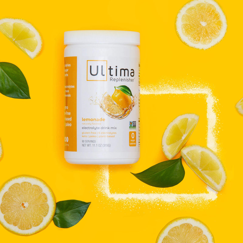 Ultima Hydrating Electrolyte Powder, Lemonade, 90 Servings, no Sugar, 0 Carbs or Calories, Keto, Gluten-Free, Paleo, Non-GMO, Vegan, with Magnesium, Potassium, Calcium, 11.1 Ounce (Pack of 1) - NewNest Australia