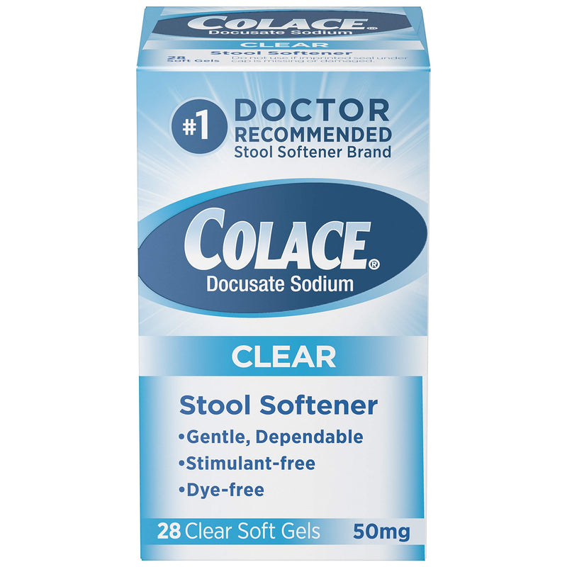 Colace Clear Soft Gels, Clear, 28 Count - NewNest Australia