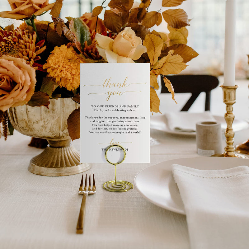 HomWanna Table Number Holders 20Pcs - 2 Inch Mini Place Card Holder Short Table Number Stands for Wedding Party Graduation Reception Restaurant Home Centerpiece Decorations Office Memo (Gold) Gold - NewNest Australia