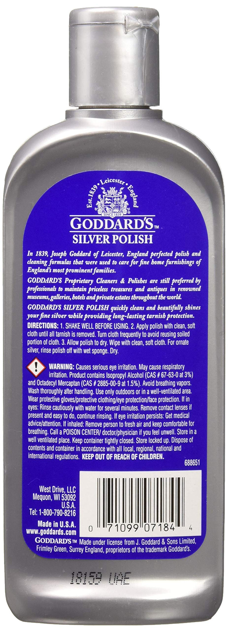 Goddard's Silver Polish Liquid, 7-oz Tarnish Remover 1 Pack - NewNest Australia
