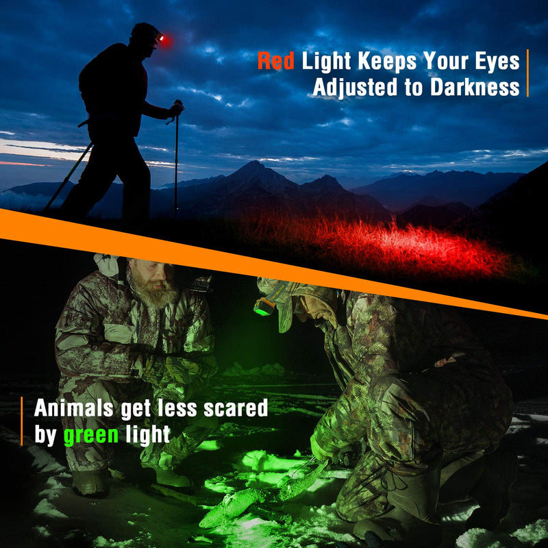 EverBrite Rechargeable Headlamp - 350 Lumens Headlight with Red/Green Light and Tail Light, 7 Lighting Modes with Memory Function, IPX4 Water Resistant Perfect for Trail Running, Camping and Hiking - NewNest Australia