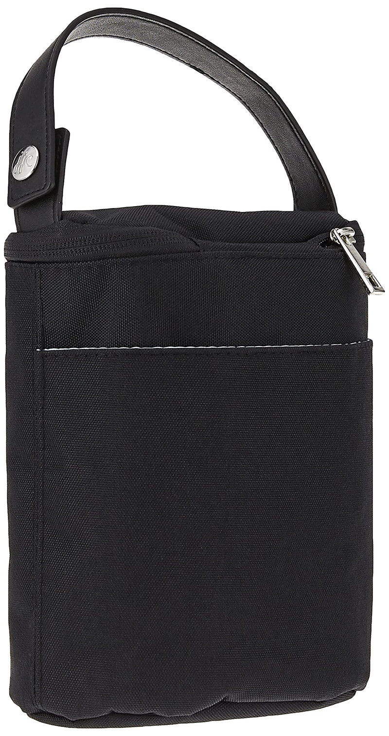 JJ Cole - Bottle Cooler, Insulated Interior for 2 Large Bottles or Sippy Cups, Included Freezer Pack, Exterior Pocket, & Easy Attach Handle, Blackout Black - NewNest Australia