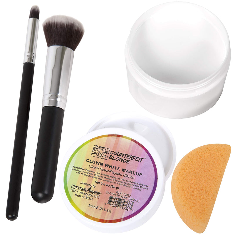 Narwhal Novelties White Face Paint - Clown Halloween Makeup For Stage Or Halloween Face Paint- Face & Body White Paint (Small 3.4 Ounces) 3.4 Ounce (Pack of 1) - NewNest Australia