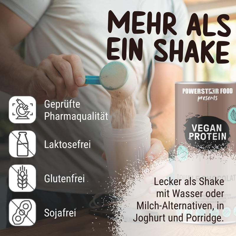 Powerstar Vegan Protein 500 G, Vegan Protein Powder Without Soy, Multi-Component Protein Powder Supplemented With 10 Superfoods, Made In Germany, Ideal For Muscle Building, Vanilla - NewNest Australia
