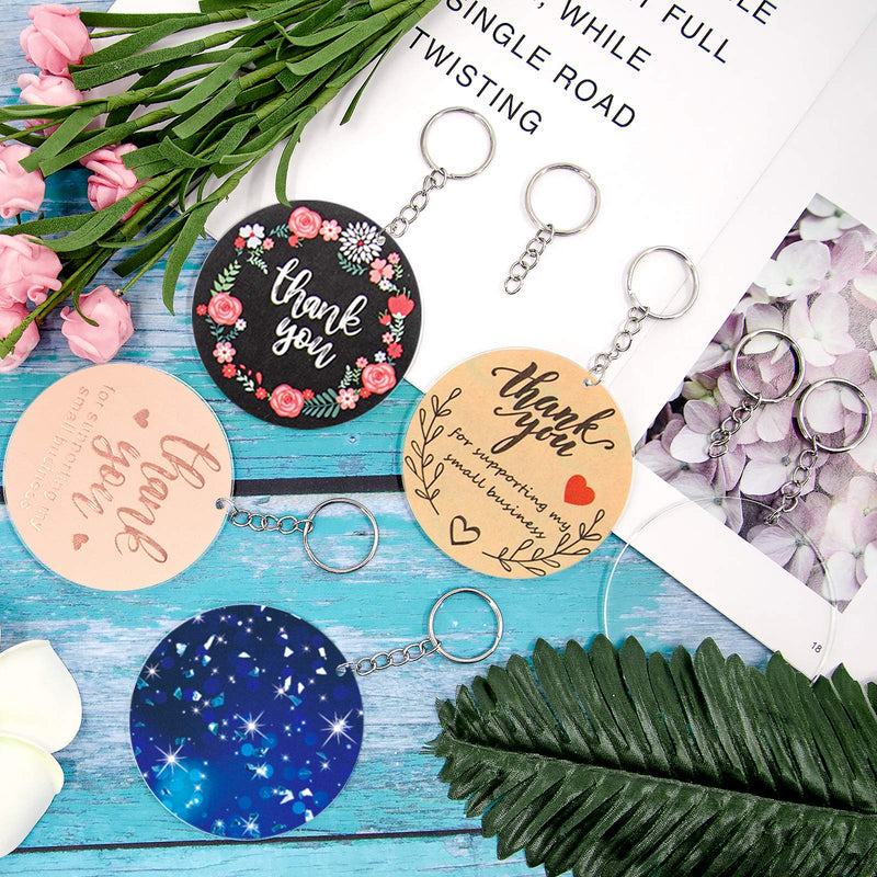 Duufin 72 Pieces Key Ring Acrylic Blanks Keychain Tassels Set 3 Inch Round Clear Arylic Keychain Blanks Key Rings with Chain Jump Rings and Colorful Keychain Tassels for DIY and Craft - NewNest Australia