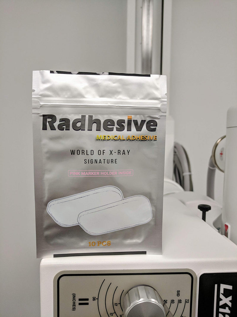 RADHESIVE 10PCS X-Ray Marker Adhesive Strips with Pink X-ray Holder, Extra Strong & Sticky, Heavy Duty, Washable & Reusable Medical Adhesive for Radiologists & Medical Professionals, by World of Xray - NewNest Australia