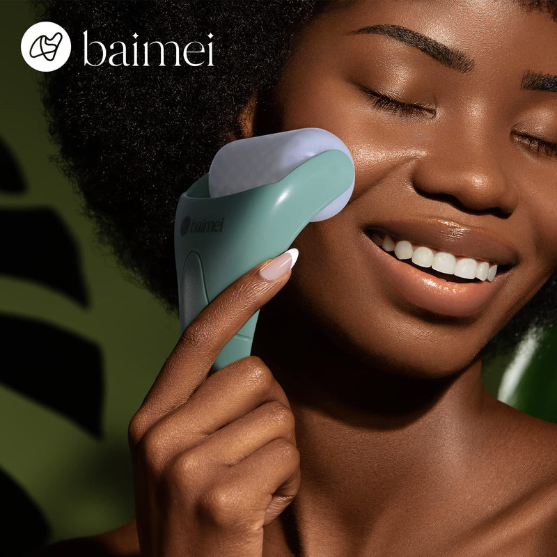 BAIMEI Ice Roller for Face and Gua Sha Facial Tools, Ice Face Roller Reduces Puffiness Migraine Pain Relief-Fern - NewNest Australia