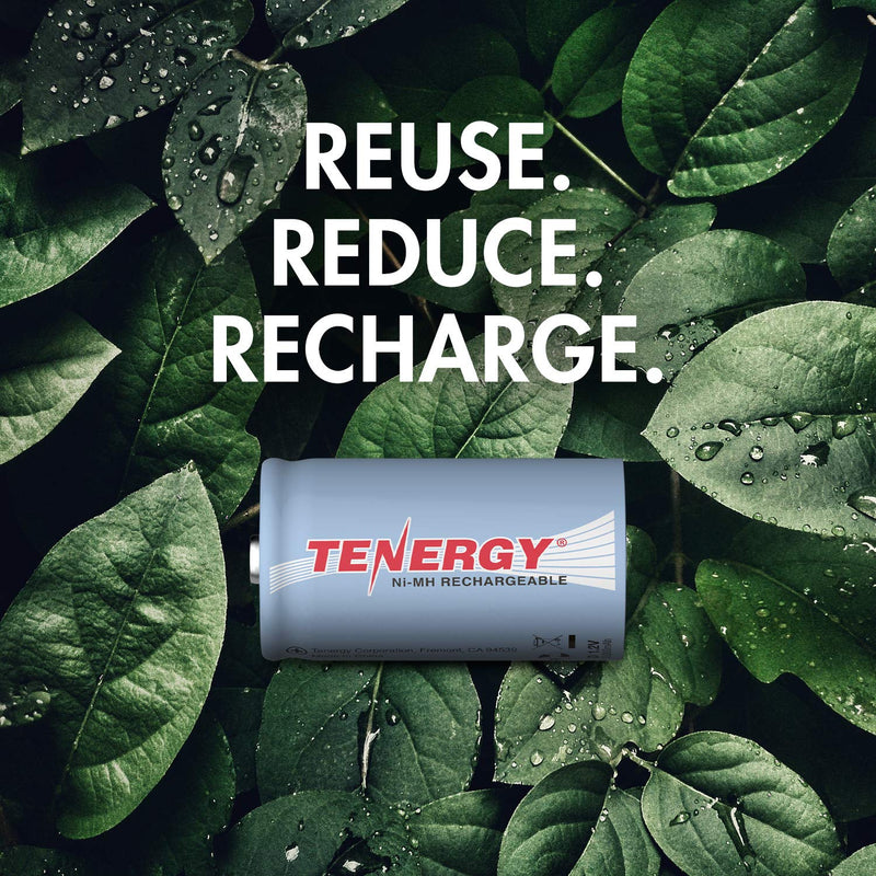 Tenergy 10000mAh NiMH D Battery, Rechargeable High Capacity D Size Battery, High Drain D Cell Batteries for Flashlight, 4-Pack - UL Certified 4 Pcs - NewNest Australia