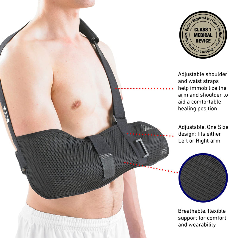 Neo-G Arm Sling for Shoulder Injury Arm Injury Recovery, Pre/Post Surgery - Airflow Breathable Lightweight Shoulder Sling - Adjustable Straps - Class 1 Medical Device - NewNest Australia