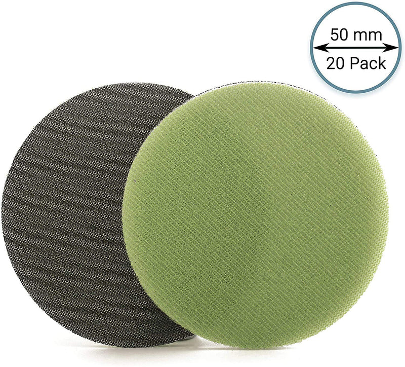 GLASS POLISH GP14203 GlasX-120 Medium Grade Abrasive Disc with Hook and Loop, Silicon Carbide Sanding Disc/Ø 2 inch/Pack of 20 Discs - NewNest Australia