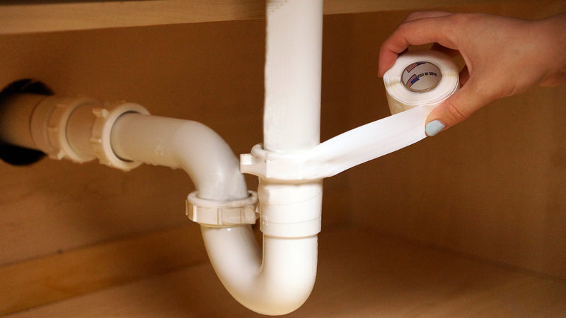 Drain Pipe Leak Sealing Wrap for Under Sinks (PVC White) PVC White - NewNest Australia