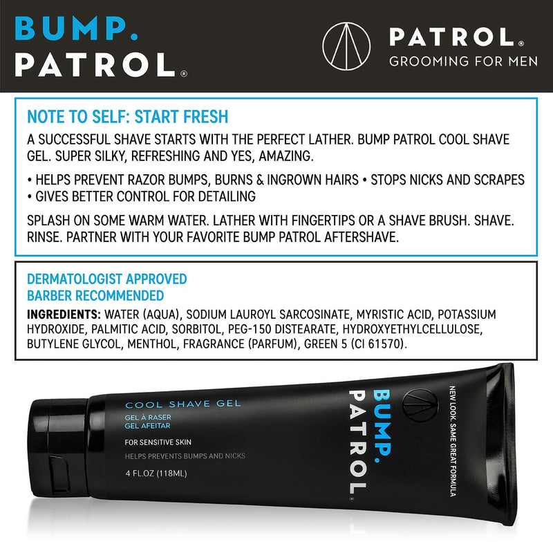 Bump Patrol Cool Shave Gel, 118 ml tube (Sensitive) 113ml - NewNest Australia