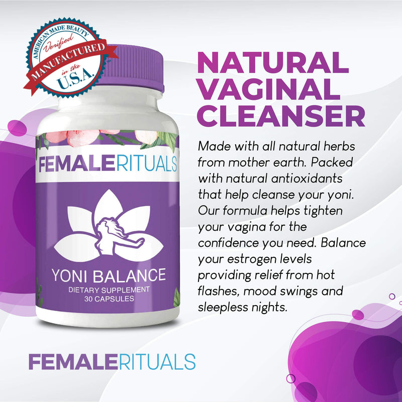 Female Rituals Yoni Balance Vaginal Tightening Pills with Kacip Fatimah, No Tightening Gel or Cream Needed - Vaginal Rejuvenation and Dryness Moisturizer - NewNest Australia