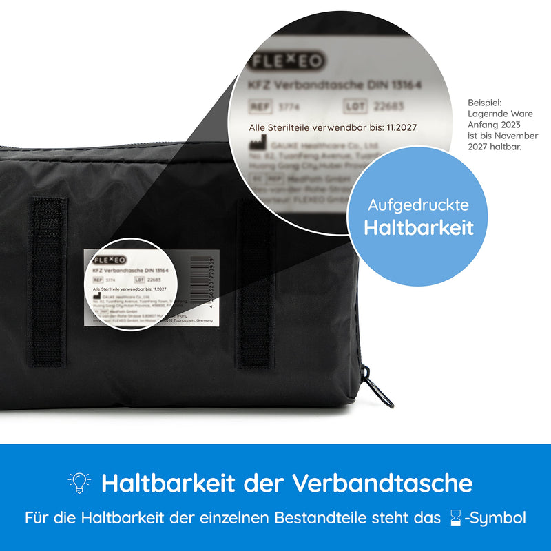 Car First Aid Bag According To Current Din 13164:2022, Valid For 2023 According To German Road Traffic Licensing Regulations, First Aid Kit/Box/First Aid Kit Car/Motorcycle, Black - NewNest Australia
