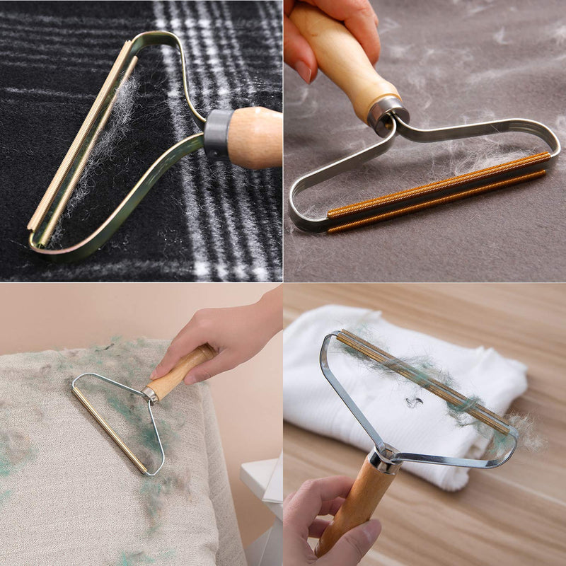 Portable Lint Remover, Clothes Fuzz Shaver - Reusable Double Sided Lint Remover Travel Brush for Removing Lint Pet Hair Dust in Clothes and Furniture (2 Pack) - NewNest Australia