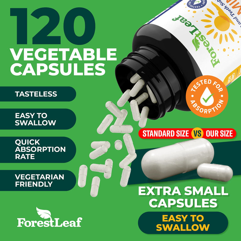 Vitamin D3 50,000 IU Weekly Supplement - 120 Vegetable Vitamin D-3 Capsules for Bones, Teeth, and Immune Support - by ForestLeaf 120 Count (Pack of 1) - NewNest Australia