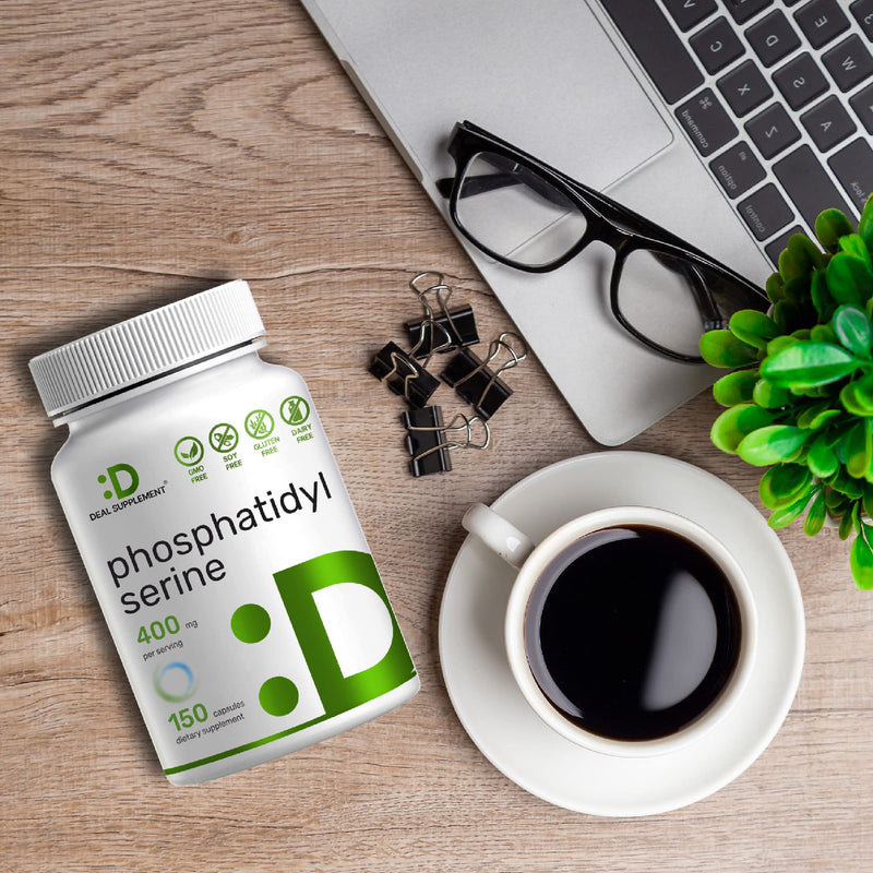 Phosphatidylserine 400mg Per Serving, 150 Capsules, Soy Free, Derived from Sunflower Lecithin | Third Party Lab Tested for Purity - Advanced Brain Health Nootropic Supplement - NewNest Australia