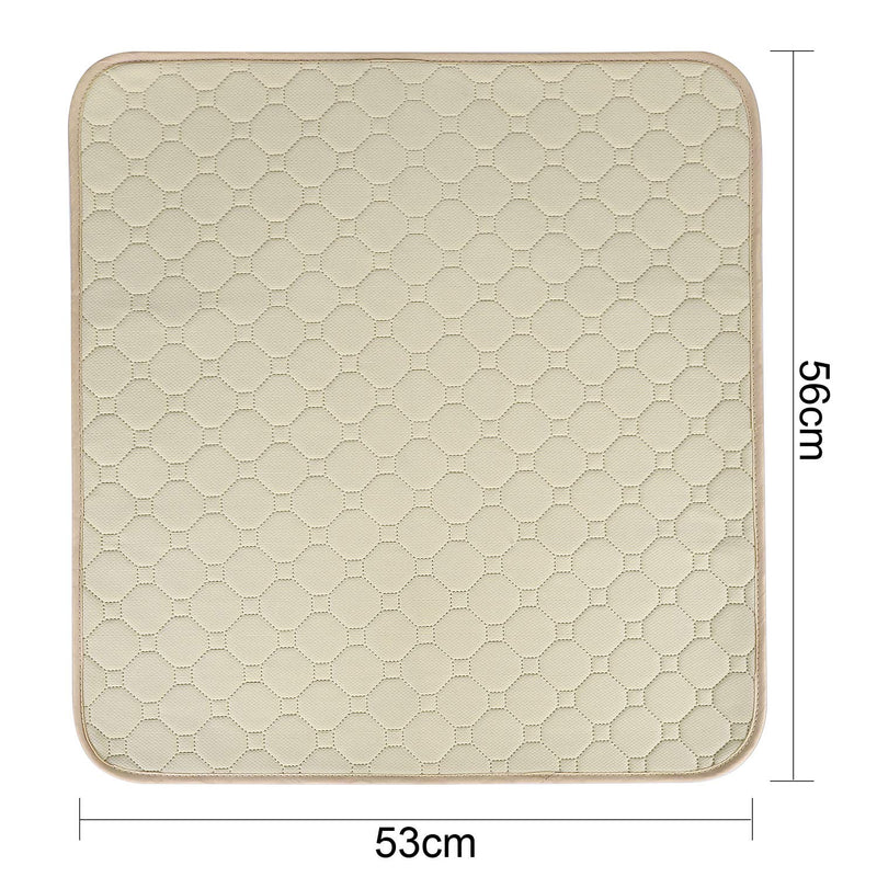 Waterproof Seat Pad Absorbent Incontinence Pad Washable Reusable Seat Protector Pad Four Layers Healthcare Chair Pad Non-Slip Under Pad for Men Women Baby Senior and Pet,22"X21" Beige - NewNest Australia