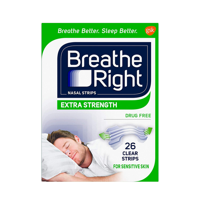 Breathe Right Extra Strength Clear Drug-Free Nasal Strips for Congestion Relief 26 Count (Pack of 1) - NewNest Australia