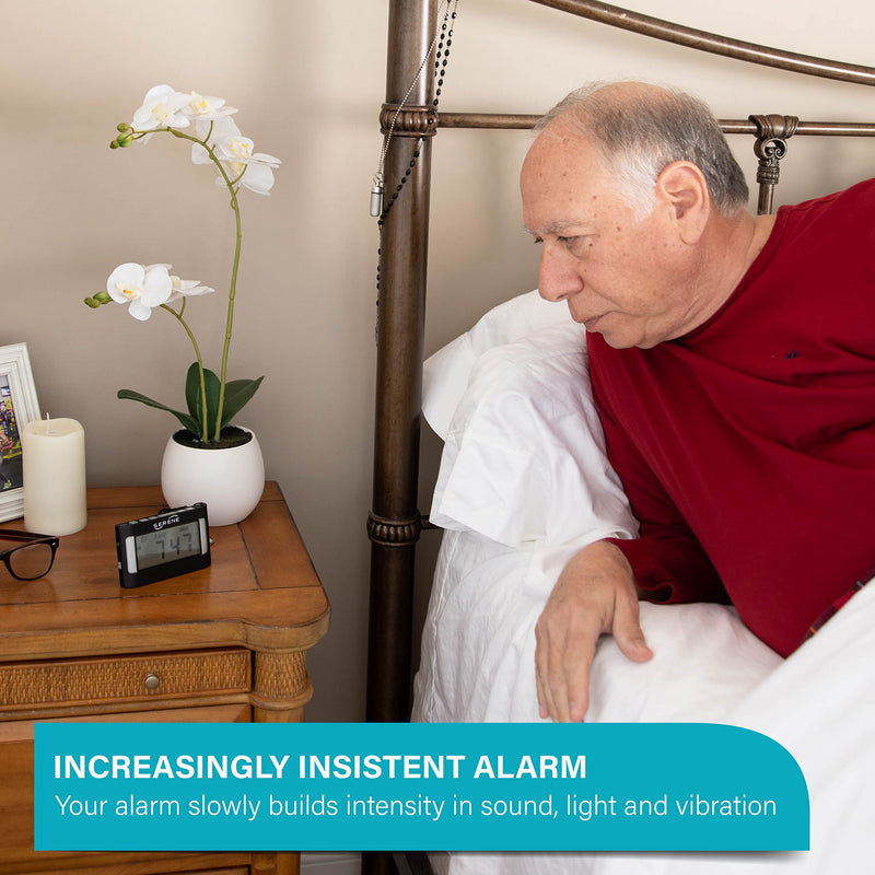 Serene Innovations Loud Alarm Clock for Heavy Sleepers Adults & Deaf: Vibrating Alarm Clock with Bed Shaker & Shock, Portable Flash & Multi-Mode Travel Companion - Portable Small Clock - NewNest Australia