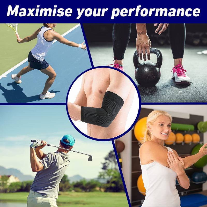 Neo G Elbow Support for Tendonitis, Joint Pain, Tennis, Golf, Sports - Tennis Elbow Brace Arm Support - Multi Zone Elbow Compression Sleeve - Airflow - M MEDIUM: 24 - 27 CM - NewNest Australia