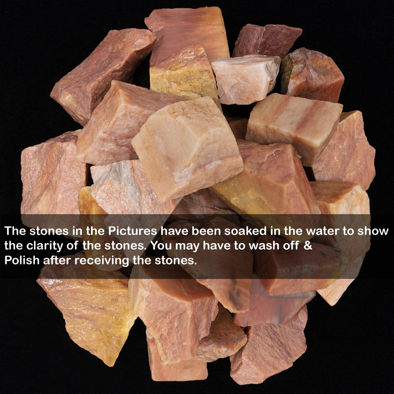 Crocon Red Jade Rough Bulk Natural Stone Raw Gemstone Tumbling Cabbing Polishing Gem Mining Energy Generator Chakra Balancing Reiki Healing Good Luck Home Office Decor Weight :-1Lb Approx - NewNest Australia
