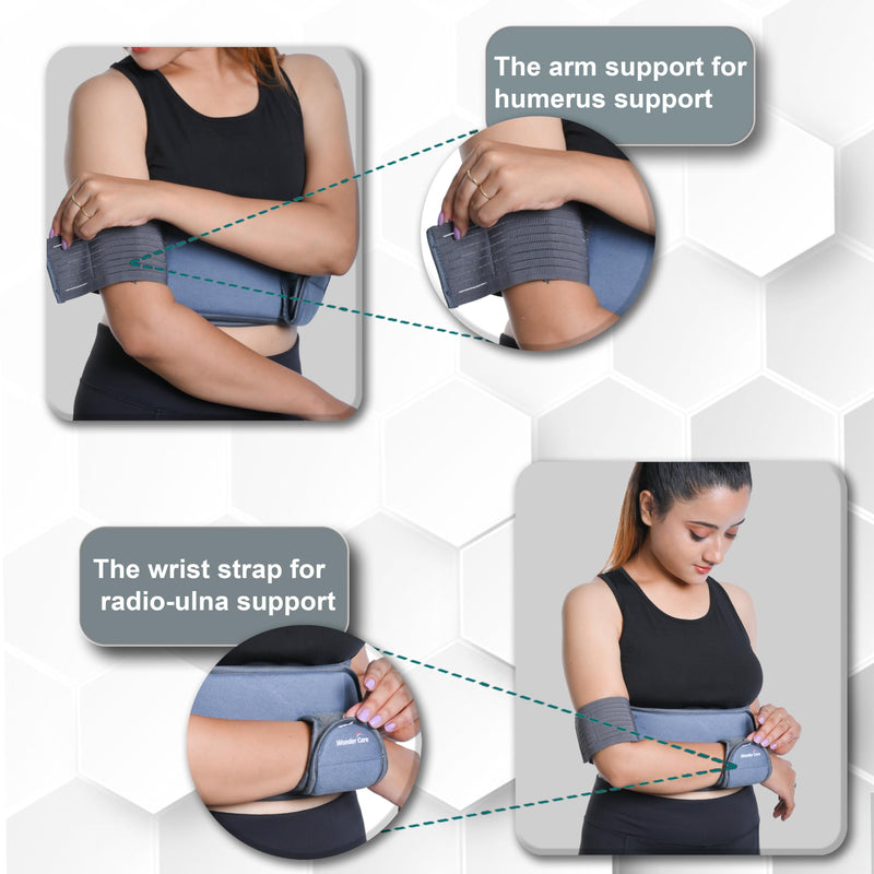 Wonder Care Left Right Shoulder Immobilizer Arm Sling Elastic Bandage For Clavicle Dislocation Shoulder Stabilizer Compression Bandage After Rotator Cuff Surgery - NewNest Australia