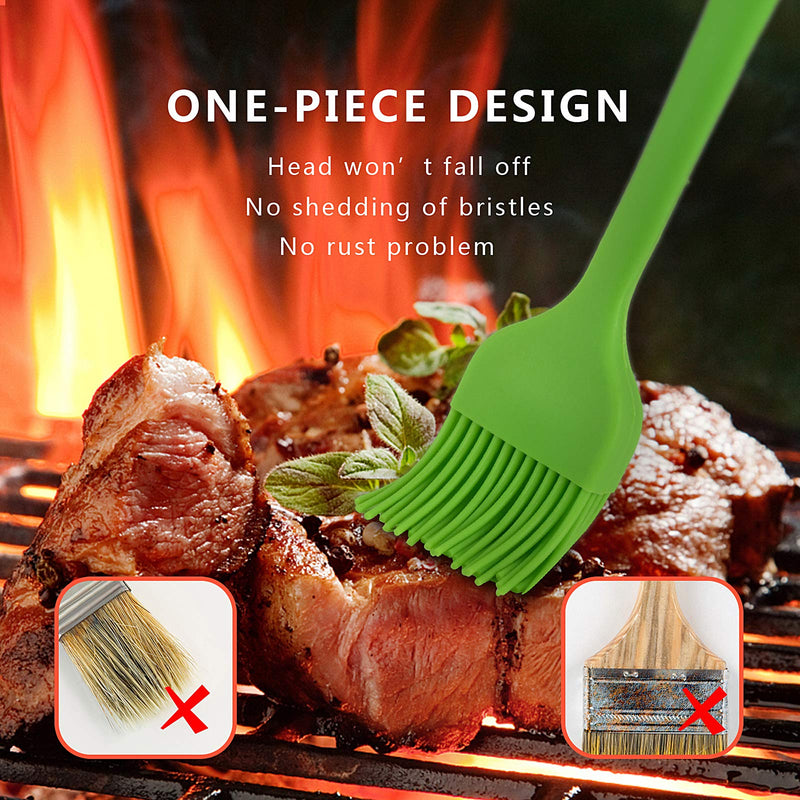 Fanglcy Silicone Basting Brush Pastry Brushes Cooking Set- Pack of 3 Pcs Heat Resistant Basting Brushes and 2 Pcs Silicone Spatulaes for Oil, Baking and BBQ Spreading Dishwasher Safe - NewNest Australia