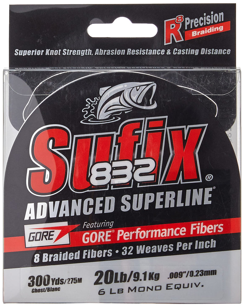 Sufix 832 Braid 20 lb Ghost 300 yards - NewNest Australia
