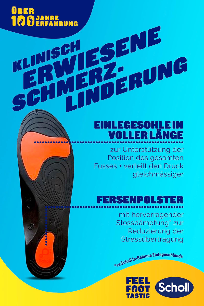 Scholl In-Balance insoles for shoes in size 40-42 - soles for lower back pain - 1 pair of non-adhesive insoles Neutral M - NewNest Australia