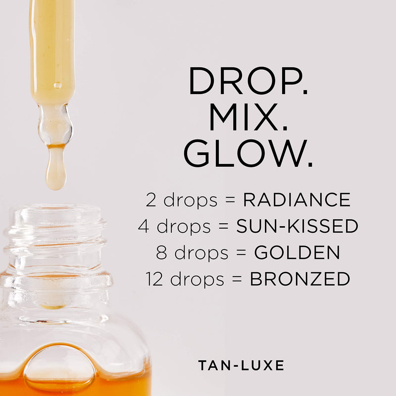 Tan Luxe THE FACE Self Tan Drops, Dark (10 ml) Add Tanning Drops to Skin Care for Custom Face Tan, Cruelty Free & Vegan Medium/Dark - NewNest Australia