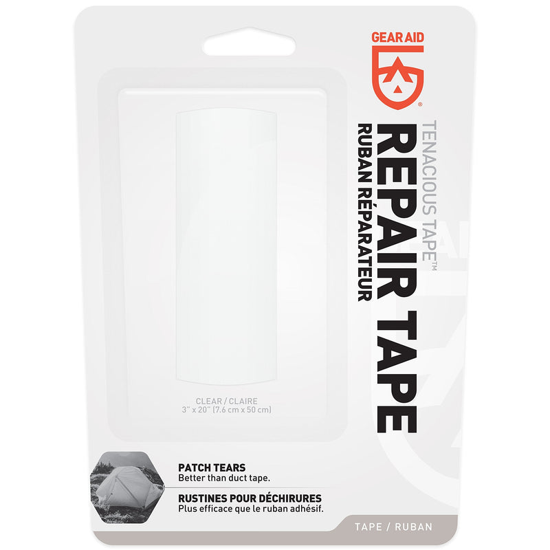 GEAR AID Tenacious Tape Fabric and Vinyl Outdoor Camping Gear Repair Tape, 3” x 20” Clear 1 Pack - NewNest Australia