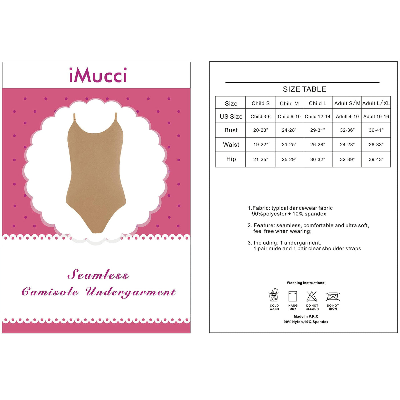 iMucci Professional Seamless Nude Camisole Leotard