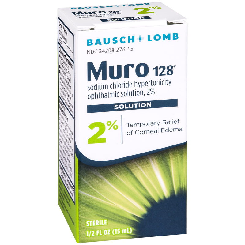 Eye Drops by Muro 128, Temporary Relief for Corneal Edema, 2% Solution, 0.5 Fl Oz 2% Solution - 5mL - NewNest Australia