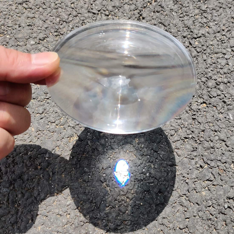 Fresnel Lens, Diameter 100mm (4''), Focal Length 50mm, Acrylic Lens (not Glass), for Physics Classroom,Solar Heating,Magnifiying. (Focal Length 50mm) - NewNest Australia