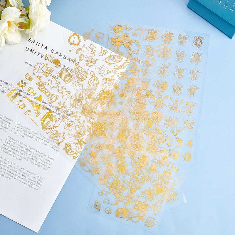 OLYCRAFT 8PCS Self-Adhesive Stickers Mixed Style Decorative Star Snowflake Stickers for Personalize Hand Account Photo Frame Album Laptop Water Bottle Scrapbook Decoration Cosmos Gold - NewNest Australia
